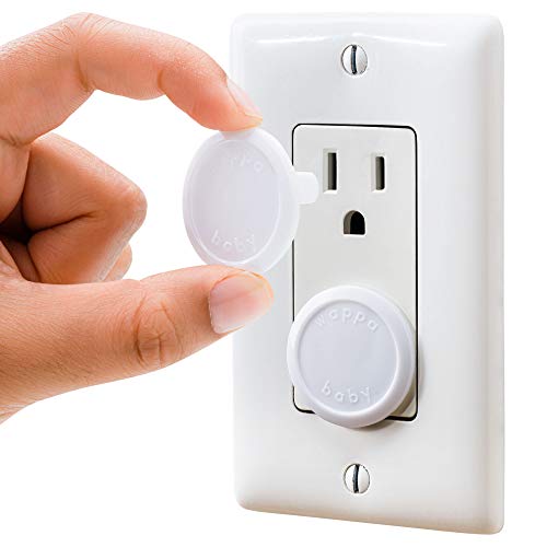 Outlet Covers Baby Proofing (32 Pack) By Wappa Baby | Safe & Secure Electric Plug Protectors | Sturdy Childproof Socket Covers For Home & Office | Easy Installation | Protect Toddlers & Babies | White