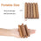 Lzttyee Set of 5 Wooden Handle Pottery Tools Clay Modeling Pattern Rollers Kit Brown (Set of 5)