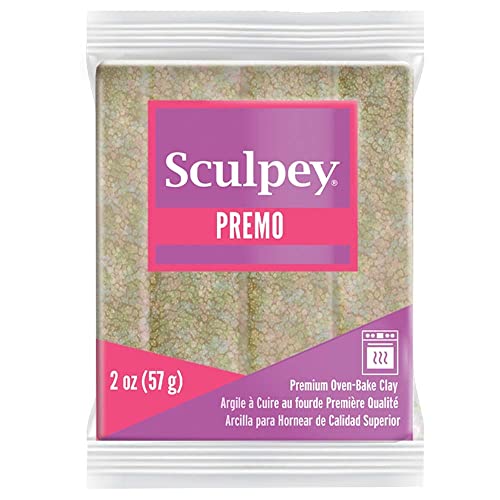 Sculpey Premo Polymer Oven-Bake Clay, Opal, Non Toxic, 2 oz. bar, Great for jewelry making, holiday, DIY, mixed media and home décor projects. Premium clay great for clayers and artists.
