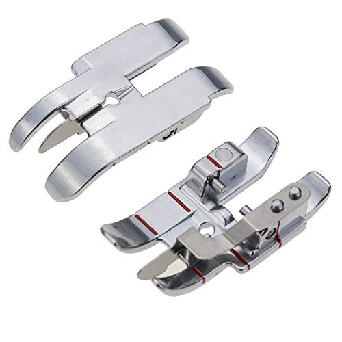 YRDQNCraft Pfaff Sewing Machine Presser Foot Set-Stitch-in-The-Ditch Presser Foot and 1/4 inch (Quarter Inch) with Edge Guide