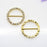30pcs 25mm x 25mm Golden Round Shaped Rhinestone Ribbon Buckle Slider for Wedding Invitation Letter Christmas Buckles