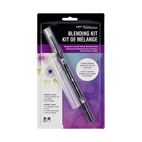 Tombow Blending Kit. Includes Blending Palette, Colorless Blender, Spray Mister, and Blending Guide
