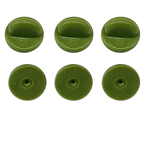 YOSAWA 100Pcs PVC Lapel Pin Backings Rubber Safety Backs for Brooch Tie Hat Badge Insignia (Green) (US-JJ-XZ-BJ-10)