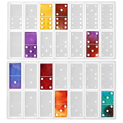 Resin Molds Domino, Domino Double Six Epoxy Resin Molds,Silicone Domino Game Molds, DIY Silicone Molds for Personlized Dominoes Silicone Mold for Resin Art