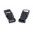 5 Pack - Flat Plastic Buckles for Paracord Bracelets, Dog Harnesses, Backpack Straps, and Webbing - Black - 3/4 Inch