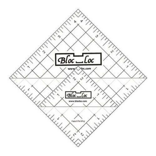 Bloc Loc - Half Square Acrylic Triangle Ruler Set #6, 2.5"and 4.5"