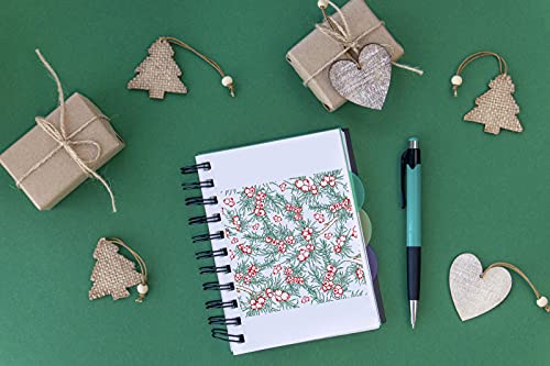 Christmas Holly Berry Leaves Clear Stamps for Card Making Scrapbooking, Pine Leaves Rubber Stamp Xmas Tress Stamps for Crafting Photo Album Decorations