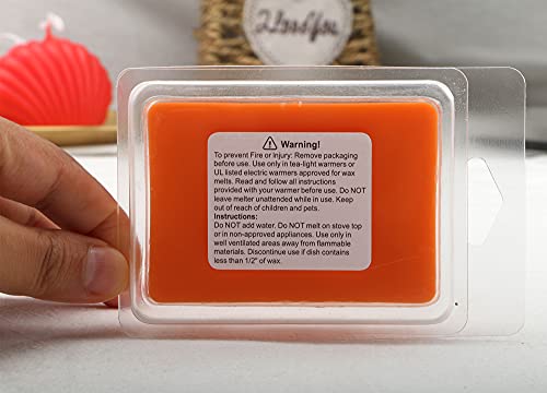 MILIVIXAY 600 Pieces Wax Melt Warning Labels Candle Warning Labels Wax Melt Warning Labels for Clamshell, 1.8 x 1.5 inches