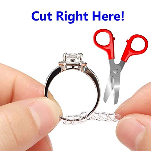 Invisible Ring Size Adjuster for Loose Rings Ring Adjuster Fit Any Rings, Assorted Sizes of Ring Sizer (12PCS)