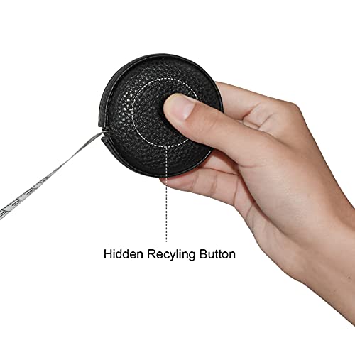 ZUZUAN 3m/120" Tape Measure Body Measuring Tape for Body Cloth Tape Measure for Sewing Fabric Tailors Medical Measurements Tape Dual Sided Leather Tape Measure Retractable (Black & Red, 2 Pack)