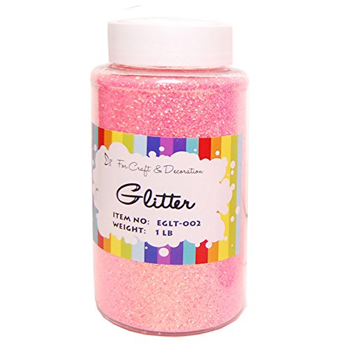 Craft and Party, 1 Pound Bottled Craft Glitter for Craft and Decoration (Coral)