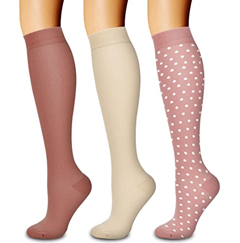 Laite Hebe 3 Pack Medical Compression Sock-Compression Sock For Women and Men Circulation -Best for Running,Nursing,Athletic Sports