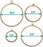 Embroidery Hoop Frames by Celley, Vintage Imitated Wood Design, Sizes from 5.5 Inches to 10.2 Inches, 4 Pcs