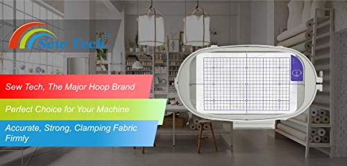Sew Tech Embroidery Hoops for Brother Innovis NQ1600E NQ1700E NQ1400E NQ3600D Dream Machine 2 VE2200 4000D 1500D V7 V5 VM5200 Babylock Embroidery Machine Hoop (6x10"-SA441)