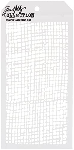 Stampers Anonymous Tim Holtz Layered Stencil, 4.125 by 8.5-Inch, Burlap