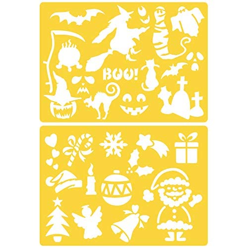 22 Pcs Drawing Painting Stencils for Kids, Over 350 Different Patterns, six Colors of Template for Kids Gift,Washable