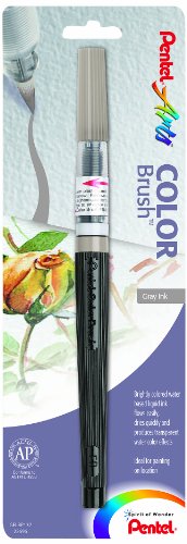 Pentel Arts Color Brush, Gray, 1-Pack (GFLBP137)