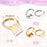 Herdear 40 Pieces Blank Ring Plated Adjustable Flat Ring 12 mm DIY Blank Ring Base Jewelry Finding Ring (Silver, Gold)
