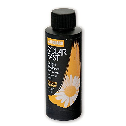 Jacquard SolarFast Dye - 4oz - Golden Yellow - Create Remarkably Detailed Photographs, Photograms, and Shadow-Prints on Paper or Fabric - Made in USA