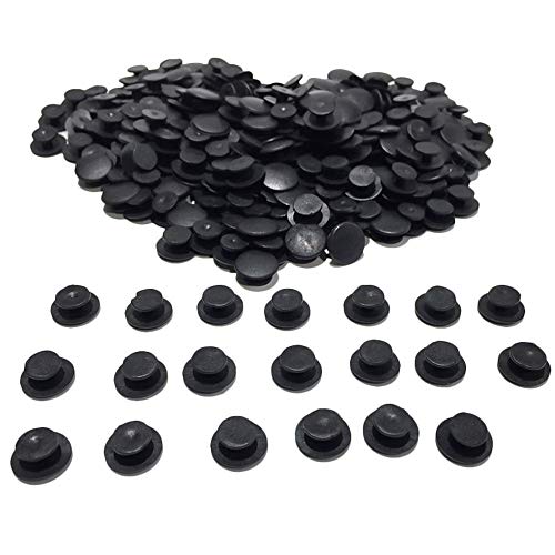 PZRT 50pcs Black Buttons Plastic Ornaments for Shoe Charms DIY Ornaments