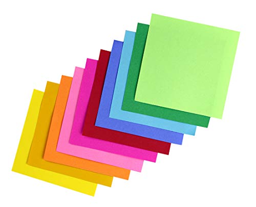 Hygloss 3x3 Bright Products Cube, 3-Inch Paper Squares-10 Assorted Colors-1 Pad, 3" x 3", 500 Sheets, Multicolor