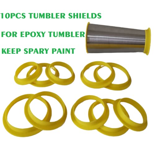 10PCS Tumbler Shields,Resin Tumbler Shield for Epoxy Resin Paint,Tumbler Epoxy Shield Paint Spray Shield,Tumbler Protector for Spray Paint,Clean Rims Tool for DIY Glitter Epoxy Tumblers