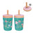 Zak Designs Kelso 15 oz Tumbler Set, ( Shells ) Non-BPA Leak-Proof Screw-On Lid with Straw Made of Durable Plastic and Silicone, Perfect Baby Cup Bundle for Kids (2pc Set)