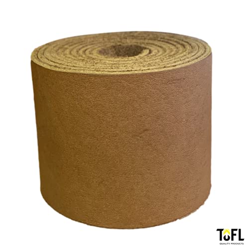 TOFL Genuine Top-Grain Leather Strap | 48 Inches Long | 2 Inches Wide | 1/16 Inch Thick (4-5 oz) | 1 Leather Strip for DIY Arts & Craft Projects, Clothing, Jewelry, Wrapping | Brown