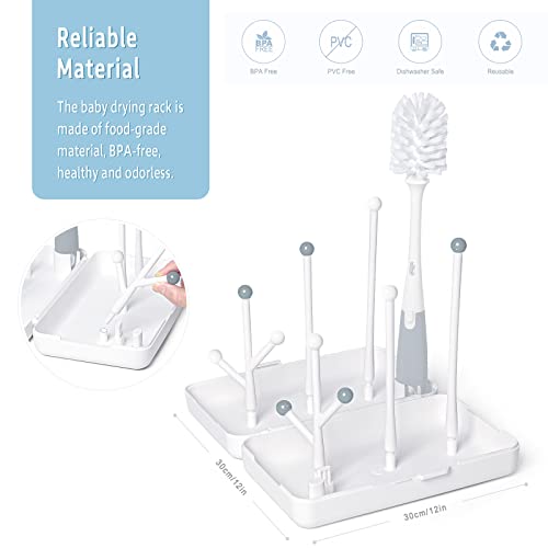Termichy Travel Baby Bottle Drying Rack, Compact Size with Large Capacity for Working Mom, Visit Families, Friends or Camping with Baby