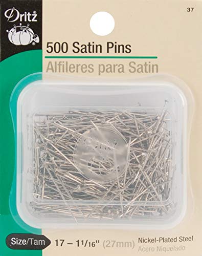 Dritz 37 Satin Pins, 1-1/16-Inch (500-Count)