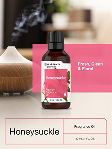 Honeysuckle Fragrance Oil | 1 fl oz (30ml) | Premium Grade | for Diffusers, Candle and Soap Making, DIY Projects & More | by Horbaach
