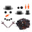 800pcs Christmas Snowman DIY Craft Kit Including 80 Mini Black Top Hats, 80 Carrot Snowman Noses, 160 Snowman Hands, 480 Tiny Black Buttons for Christmas DIY Snowman Crafting, Sewing, Party Supplies