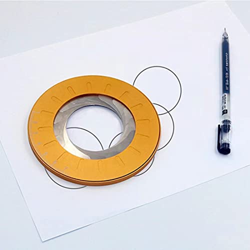 Szliyands Circle Drawing Maker, Adjustable Rotary Circle Template Measuring & Drawing Ruler, Aluminum Alloy + Stainless Steel Drafting Ruler Measurement Tool for Circles