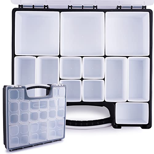 HOPPLER Organizer For Beads, Bolts, Screws, Wax Seal Kit Tools, Craft Supplies, Fishing Tackle, And More. Great Hardware Organizer For Bead Storage And Wax Sealing Supplies To Help Stay Creative.