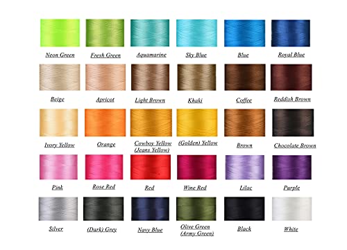 Selric [3000 Yards / 30 Colors Available] Pack of 2 UV Resistant High Strength Polyester Thread #69 T70 Size 210D/3 for Upholstery, Outdoor Market, Drapery, Beading, Purses, Leather (Black)