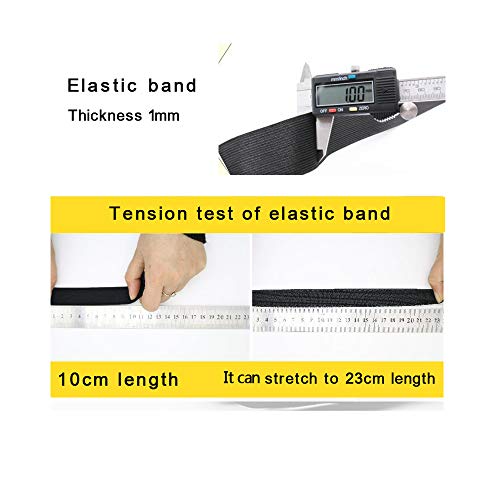 MYUREN 3/5 Inch by 20 Yard White Heavy Stretch High Elasticity Elastic Spool Knit Elastic Bands for Sewing