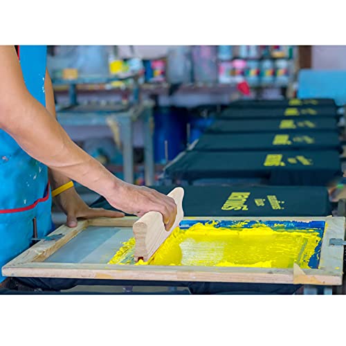 Colovis Screen Printing Frame and Squeegee Kit for Home or Small Business, Include 3 PCS Wooden Screen Printing Frames with Mesh and 2 PCS Screen Printing Squeegees