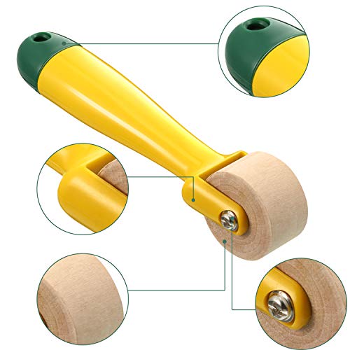 Quilting Seam Roller, Sewing Seam Roller Wallpaper Roller with Easy to Grip Handle for Quilting, Sewing, Print, Ink, Wallpaper, Home Decoration (2 Pieces)