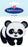 PatchMommy Panda Bear Patch, Iron On / Sew On - Appliques for Kids Children