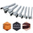 YaeTek Leather Craft Tools DIY Half-Round Cutter Punch Strap Belt Wallet Bag End Cutting Tool Arc-Shaped 7 Sizes 10-40mm