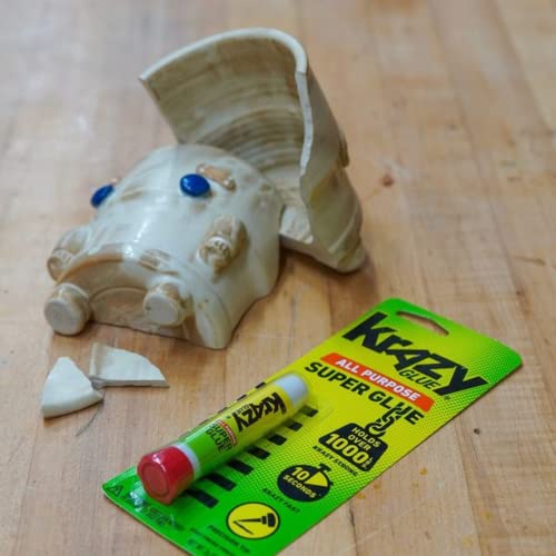 Krazy Glue Original Crazy Super Glue All Purpose Instant Repair, 10 Count