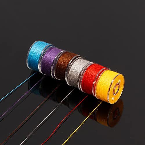 144Colors Prewound Bobbin Thread Plastic Size A SA156 Class 15 Polyester Thread 4Box Each 36Colors for Embroidery and Sewing Machine Use Bobbin with Thread Sewing Threads Assorted Colors