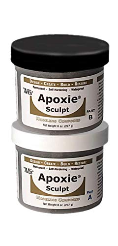 Aves Apoxie Sculpt Waterproof Air Dry Clay for Sculpting & Repairs, A 2 Part Epoxy Putty Sculpting Clay That Adheres to All Surfaces & is Self Hardening, 1 lb, Black