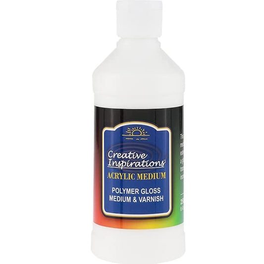 Creative Inspirations Acrylic Medium Polymer and Varnish - Versatile Acrylic Mediums and Varnish for Artists - Gloss 250mL