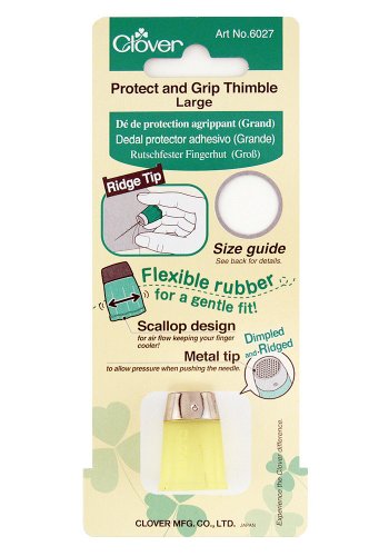 Clover Protect & Grip Thimble, Large, Yellow