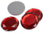 Allstarco 30mm Large Flat Back Acrylic Rhinestones, Lead Free. Pro Grade - 6 Pieces (Red Ruby)