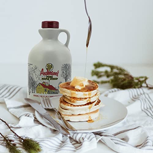 Anderson's Grade A Very Dark with Strong Flavor Pure Maple Syrup - 32 oz. Plastic Jugs - Natural Sweetener Alternative, Perfect for Cooking, Baking and some even like it on Pancakes, Waffles, French Toast.