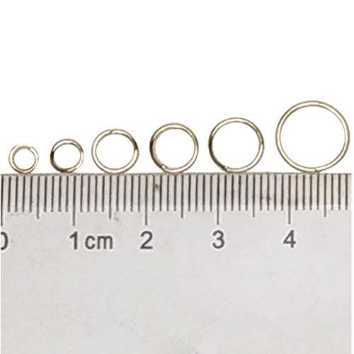 Libiline 1 Box 6 Sizes 1330pcs Open Jump Ring Jewelry Keychain Making Repair with Open/Close Tool & 1pc Clear Box (Kc-Gold, Mix)