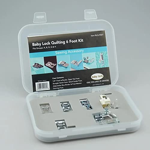 Baby Lock Quilting Foot Kit with Case BLQ-FEET, Sewing Machine Feet Set