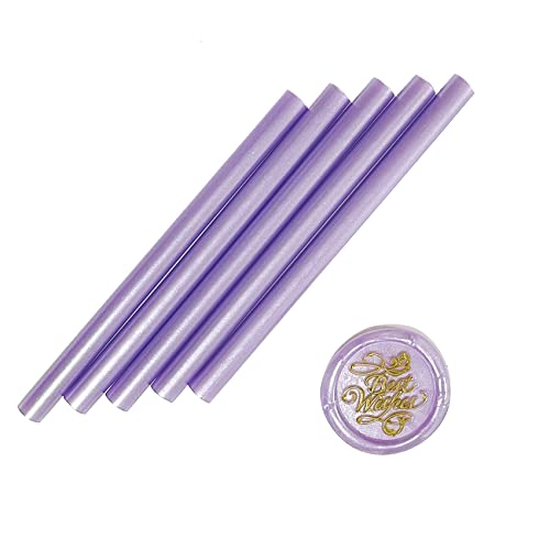 Wax Seal Stamp Glue Sticks for Mini Glue Gun, Making Sealing Wax Stamp for Gift Packages, Wedding Invitations, Cards, Envelopes, Snail Mails, Christmas Gift Ideas, Pack of 30 Purple